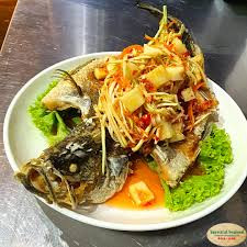 Deep Fried Seabass with Mango Salad