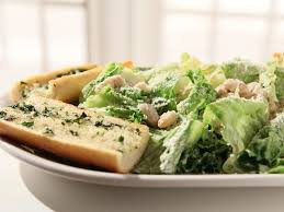 CAESAR SALAD WITH GARLIC BREAD