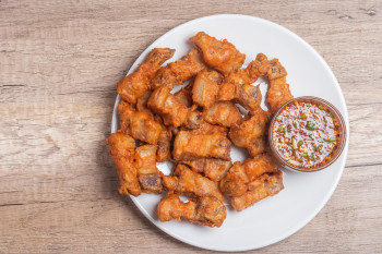 Deep Fried Pork Belly With Fish Sauce