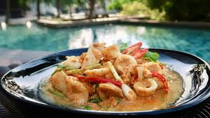 Stir-Fried Seafood with Curry Powder